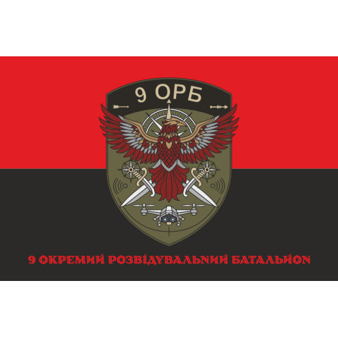 Прапор 9 ОРБ (окремий розвідувальний батальйон) ЗСУ. Варіант-04