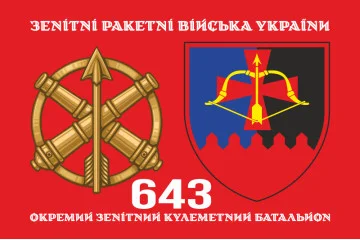 Флаг 643 ОЗПБ (отдельный зенитный пулеметный батальон) ВСУ. Вариант-02 Флаг 643 ОЗПБ (отдельный зенитный пулеметный батальон) ВСУ. Вариант-02