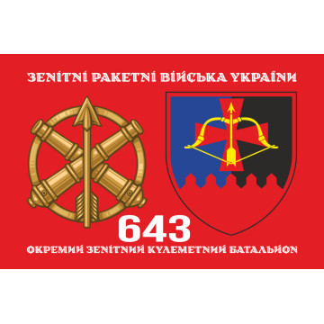 Флаг 643 ОЗПБ (отдельный зенитный пулеметный батальон) ВСУ. Вариант-02 Флаг 643 ОЗПБ (отдельный зенитный пулеметный батальон) ВСУ. Вариант-02