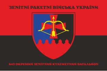 Флаг 643 ОЗПБ (отдельный зенитный пулеметный батальон) ВСУ. Вариант-08 Флаг 643 ОЗПБ (отдельный зенитный пулеметный батальон) ВСУ. Вариант-08