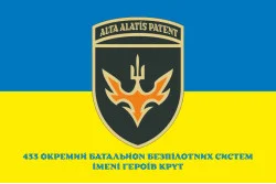 Флаг 433 ОББпС (отдельный батальон беспилотных систем) ВСУ. Вариант-10