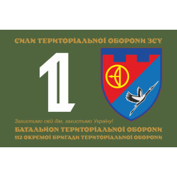 Флаг 1 БТрО (батальон территориальной обороны) 112 ОБрТрО ВСУ. Вариант-01