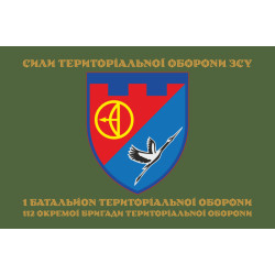 Флаг 1 БТрО (батальон территориальной обороны) 112 ОБрТрО ВСУ. Вариант-04