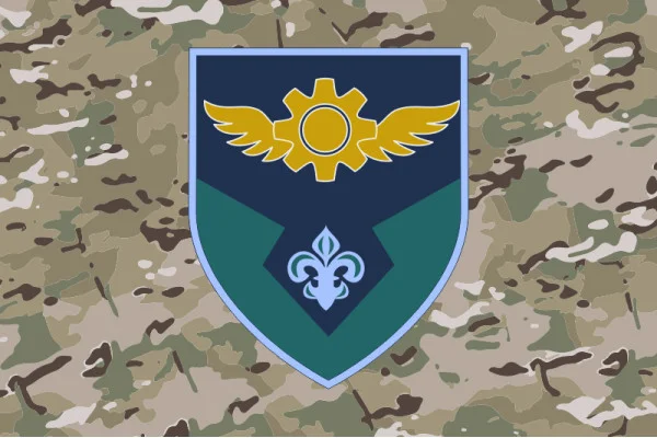 Флаг 57 авиабазы ВСУ. Вариант-04 Флаг 57 авиабазы ВСУ. Вариант-04