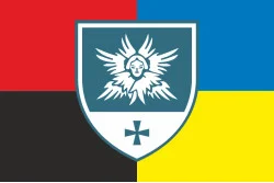 Прапор ББпС 116 ОМБр ЗСУ. Варіант-03 Прапор ББпС 116 ОМБр ЗСУ. Варіант-03