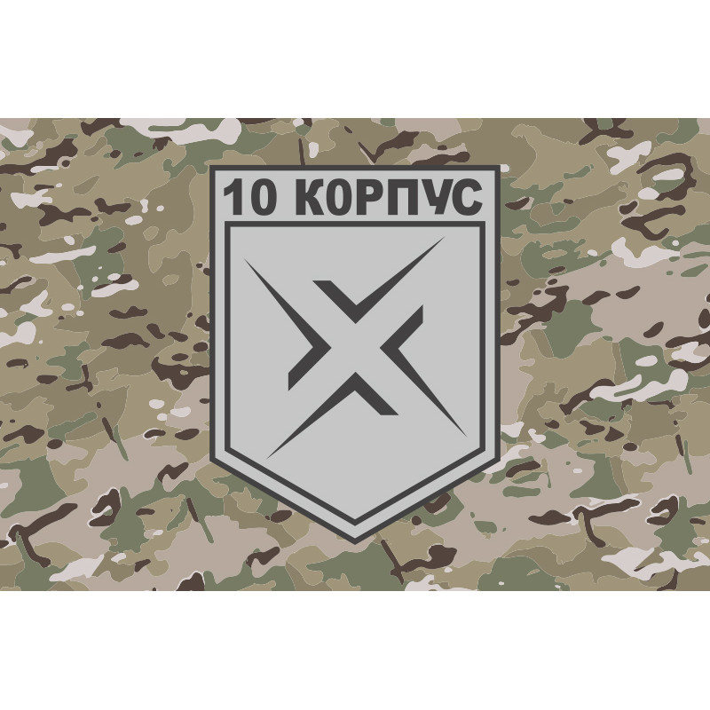 Флаг 10 АК (армейский корпус) ВСУ. Вариант-11 Флаг 10 АК (армейский корпус) ВСУ. Вариант-11