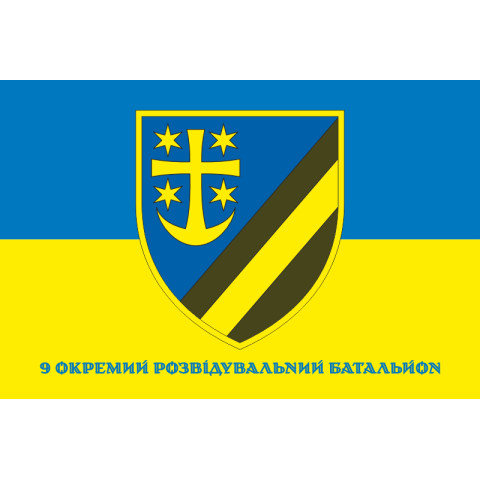 Прапор 9 ОРБ (окремий розвідувальний батальйон) ЗСУ. Варіант-10