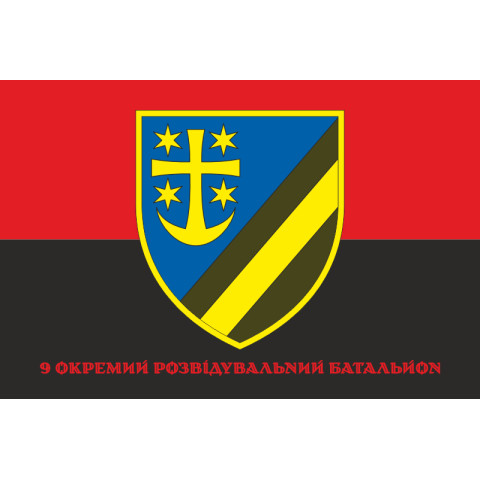 Прапор 9 ОРБ (окремий розвідувальний батальйон) ЗСУ. Варіант-12