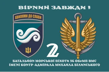 Флаг 2 Батальона морской пехоты 36 ОБрМП ВМС ВСУ. Вариант-02 Флаг 2 Батальона морской пехоты 36 ОБрМП ВМС ВСУ. Вариант-02