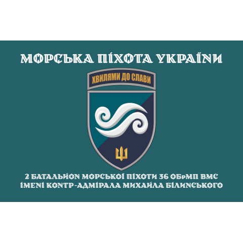 Флаг 2 Батальона морской пехоты 36 ОБрМП ВМС ВСУ. Вариант-04 Флаг 2 Батальона морской пехоты 36 ОБрМП ВМС ВСУ. Вариант-04
