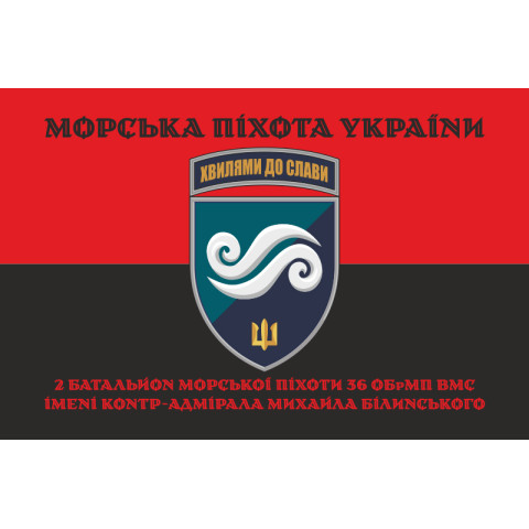 Флаг 2 Батальона морской пехоты 36 ОБрМП ВМС ВСУ. Вариант-08 Флаг 2 Батальона морской пехоты 36 ОБрМП ВМС ВСУ. Вариант-08