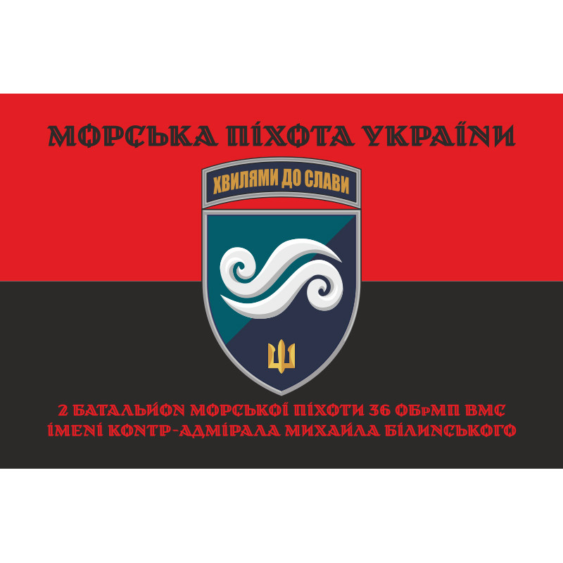 Флаг 2 Батальона морской пехоты 36 ОБрМП ВМС ВСУ. Вариант-08 Флаг 2 Батальона морской пехоты 36 ОБрМП ВМС ВСУ. Вариант-08