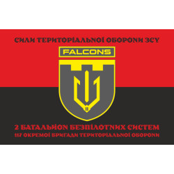 Флаг 2 ББпС (батальон беспилотных систем) «Falcons» 117 ОБрТрО ВСУ. Вариант-08 Флаг 2 ББпС (батальон беспилотных систем) «Falcons» 117 ОБрТрО ВСУ. Вариант-08