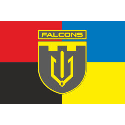 Флаг 2 ББпС (батальон беспилотных систем) «Falcons» 117 ОБрТрО ВСУ. Вариант-09 Флаг 2 ББпС (батальон беспилотных систем) «Falcons» 117 ОБрТрО ВСУ. Вариант-09