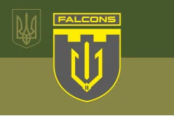 Флаг 2 ББпС (батальон беспилотных систем) «Falcons» 117 ОБрТрО ВСУ. Вариант-10