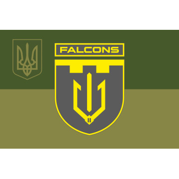 Флаг 2 ББпС (батальон беспилотных систем) «Falcons» 117 ОБрТрО ВСУ. Вариант-10 Флаг 2 ББпС (батальон беспилотных систем) «Falcons» 117 ОБрТрО ВСУ. Вариант-10