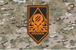 Прапор 21 ОПБпС (окремий полк безпілотних систем «KRAKEN 1654» ЗСУ. Варіант-09