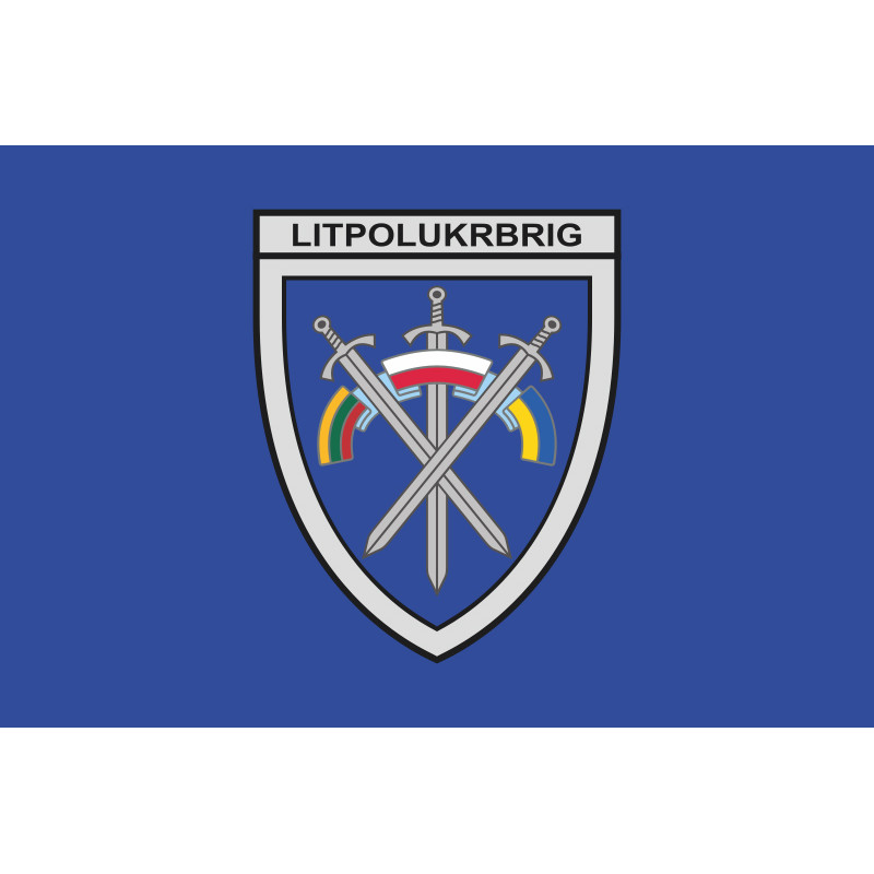 Флаг Литовско-польско-украинской бригады, LITPOLUKRBRIG. Вариант-04 Флаг Литовско-польско-украинской бригады, LITPOLUKRBRIG. Вариант-04