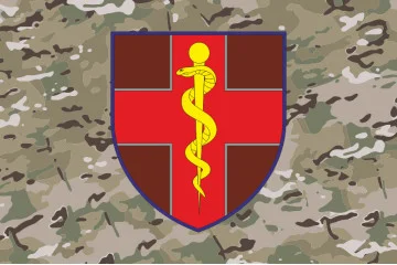Прапор ВМКЦ ЦР (Військово-медичний клінічний центр Центрального регіону) МОУ. Варіант-11