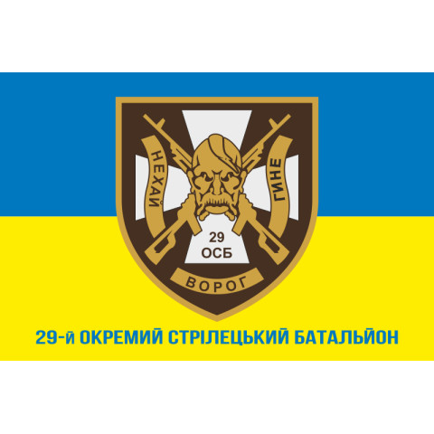 Флаг 29 ОСБ (отдельный стрелковый батальон) ВСУ. Вариант-02