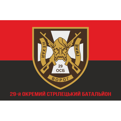 Флаг 29 ОСБ (отдельный стрелковый батальон) ВСУ. Вариант-04