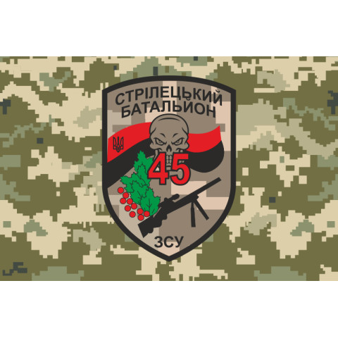 Флаг 45 ОСБ (отдельный стрелковый батальон) ВСУ. Вариант-05