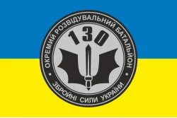 Флаг 130 ОРБ (отдельный разведывательный батальон) ВСУ. Вариант-03