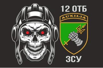 Флаг 12 ОТБ (отдельный танковый батальон) ВСУ. Вариант-19