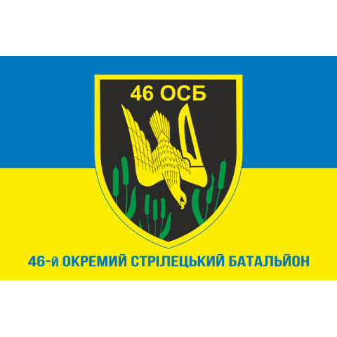Флаг 46 ОСБ (отдельный стрелковый батальон) ВСУ. Вариант-02