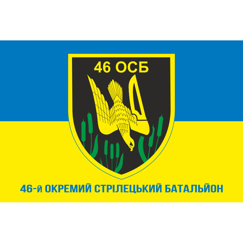 Флаг 46 ОСБ (отдельный стрелковый батальон) ВСУ. Вариант-02 Флаг 46 ОСБ (отдельный стрелковый батальон) ВСУ. Вариант-02