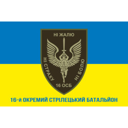 Флаг 16 ОСБ (отдельный стрелковый батальон) ВСУ. Вариант-02 Флаг 16 ОСБ (отдельный стрелковый батальон) ВСУ. Вариант-02