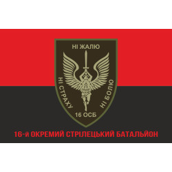Флаг 16 ОСБ (отдельный стрелковый батальон) ВСУ. Вариант-04 Флаг 16 ОСБ (отдельный стрелковый батальон) ВСУ. Вариант-04
