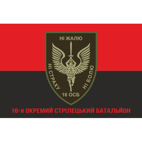 Флаг 16 ОСБ (отдельный стрелковый батальон) ВСУ. Вариант-04