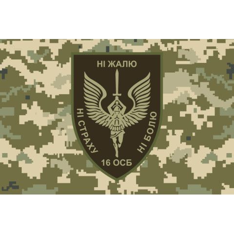 Флаг 16 ОСБ (отдельный стрелковый батальон) ВСУ. Вариант-05