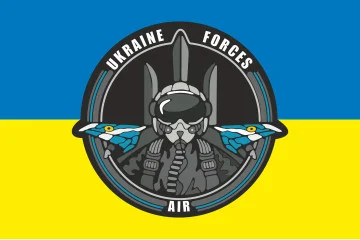Прапор ВПС (військово-повітряні сили) ЗСУ. Варіант-05 Прапор ВПС (військово-повітряні сили) ЗСУ. Варіант-05