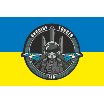 Флаг ВВС (военно-воздушные силы) ВСУ. Вариант-05 Флаг ВВС (военно-воздушные силы) ВСУ. Вариант-05