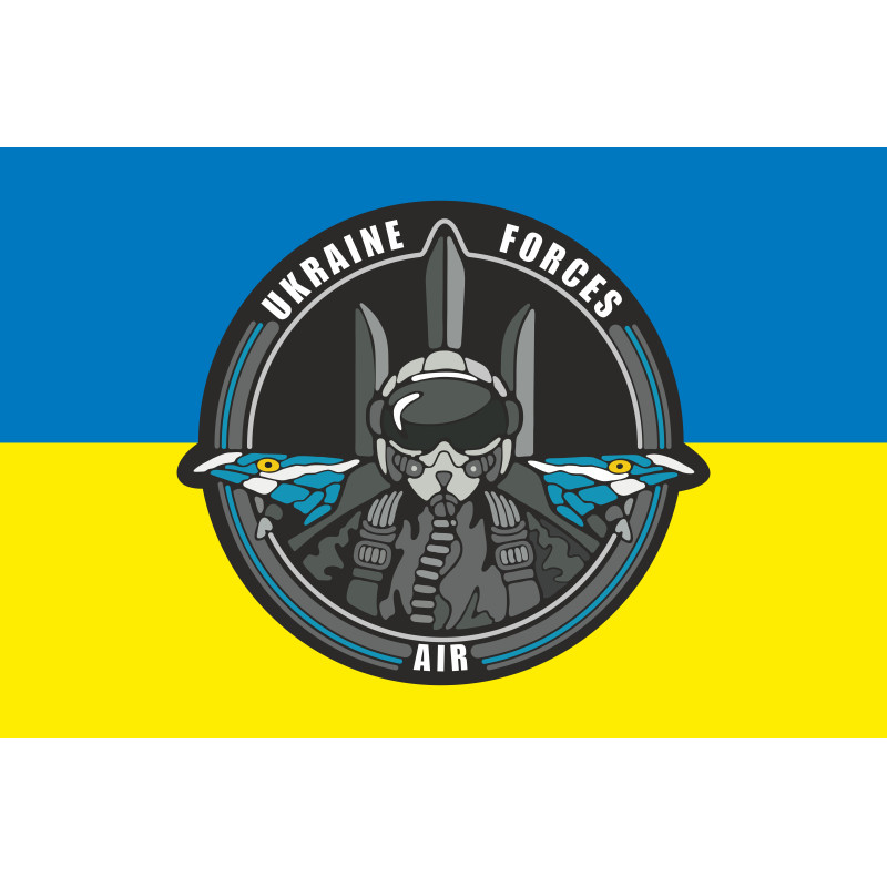 Прапор ВПС (військово-повітряні сили) ЗСУ. Варіант-05 Прапор ВПС (військово-повітряні сили) ЗСУ. Варіант-05