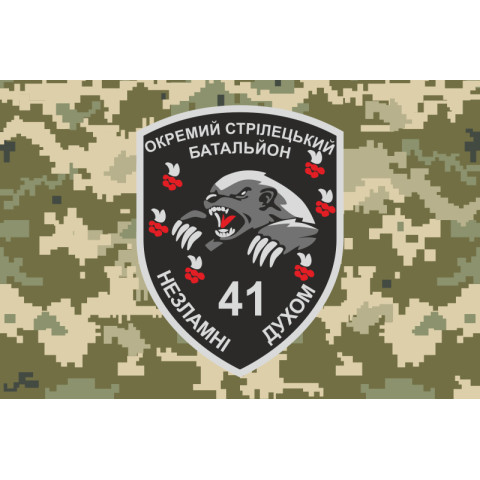 Флаг 41 ОСБ (отдельный стрелковый батальон) ВСУ. Вариант-05