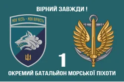 Флаг 1 ОБМП (отдельный батальон морской пехоты) ВМС Украины. Вариант-22 Флаг 1 ОБМП (отдельный батальон морской пехоты) ВМС Украины. Вариант-22
