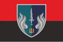 Флаг 505 ОБМП (отдельный батальон морской пехоты) ВМС Украины. Вариант-09