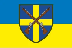 Прапор 144 ОСБр (окрема стрілецька бригада) ЗСУ. Варіант-01 Прапор 144 ОСБр (окрема стрілецька бригада) ЗСУ. Варіант-01