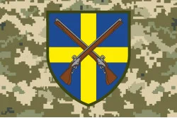Прапор 144 ОСБр (окрема стрілецька бригада) ЗСУ. Варіант-05 Прапор 144 ОСБр (окрема стрілецька бригада) ЗСУ. Варіант-05