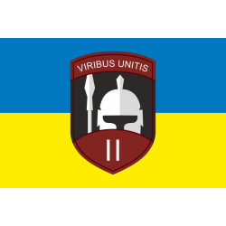 Флаг 2 батальона Интернационального легиона Украины. Вариант-04 Флаг 2 батальона Интернационального легиона Украины. Вариант-04