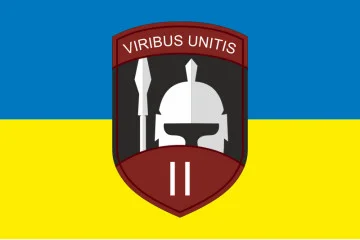 Флаг 2 батальона Интернационального легиона Украины. Вариант-04