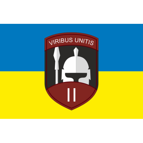 Флаг 2 батальона Интернационального легиона Украины. Вариант-04