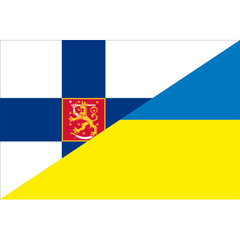 Прапор Україна-Фінляндія (дружній). Варіант-01