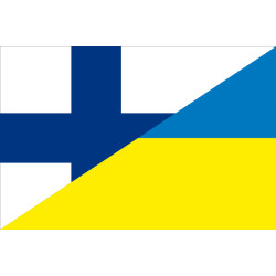 Флаг Украина-Финляндия (дружественный). Вариант-02