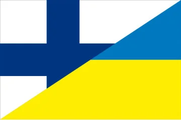 Флаг Украина-Финляндия (дружественный). Вариант-02 Флаг Украина-Финляндия (дружественный). Вариант-02
