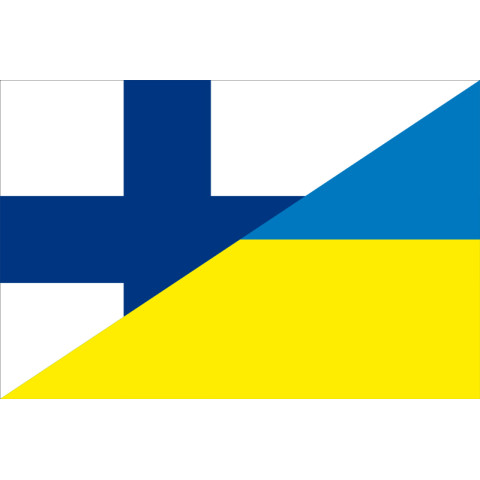 Прапор Україна-Фінляндія (дружній). Варіант-02