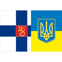 Флаг Украина-Финляндия (дружественный). Вариант-03